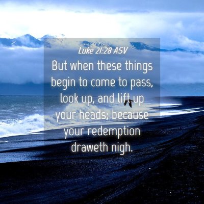 Picture 04 - Luke 21:28 ASV - But when these things begin to come to pass, look - Bible Verse Picture