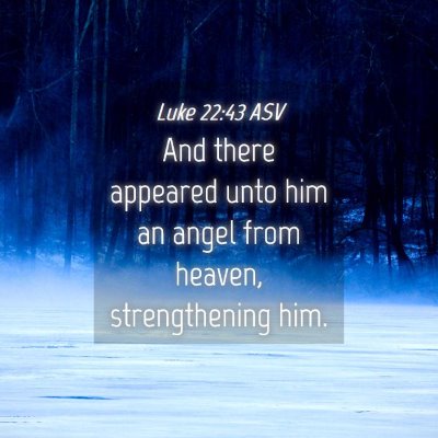 Picture 04 - Luke 22:43 ASV - And there appeared unto him an angel from heaven, - Bible Verse Picture