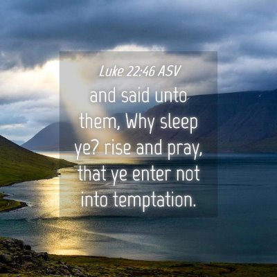 Picture 04 - Luke 22:46 ASV - and said unto them, Why sleep ye? rise and pray, - Bible Verse Picture
