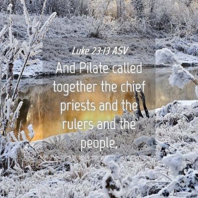 Picture 04 - Luke 23:13 ASV - And Pilate called together the chief priests and - Bible Verse Picture