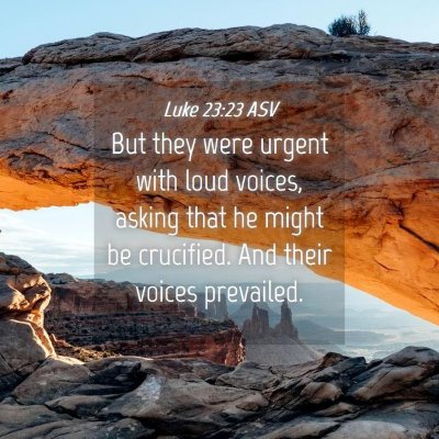 Picture 04 - Luke 23:23 ASV - But they were urgent with loud voices, asking - Bible Verse Picture