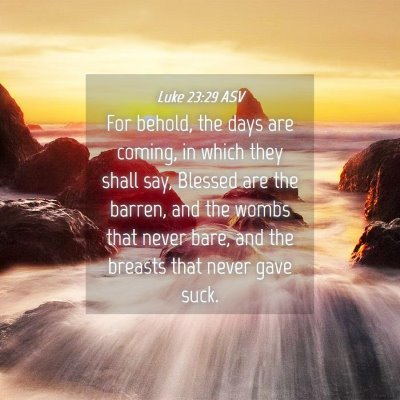 Picture 04 - Luke 23:29 ASV - For behold, the days are coming, in which they - Bible Verse Picture