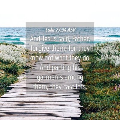 Picture 04 - Luke 23:34 ASV - And Jesus said, Father, forgive them; for they - Bible Verse Picture
