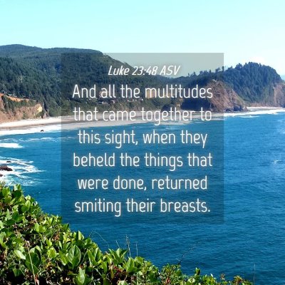 Picture 04 - Luke 23:48 ASV - And all the multitudes that came together to this - Bible Verse Picture
