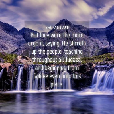 Picture 04 - Luke 23:5 ASV - But they were the more urgent, saying, He - Bible Verse Picture