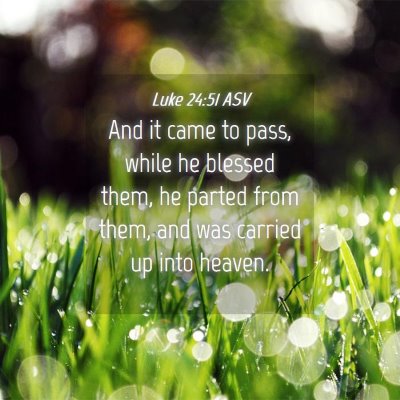 Picture 04 - Luke 24:51 ASV - And it came to pass, while he blessed them, he - Bible Verse Picture