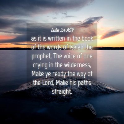 Picture 04 - Luke 3:4 ASV - as it is written in the book of the words of - Bible Verse Picture