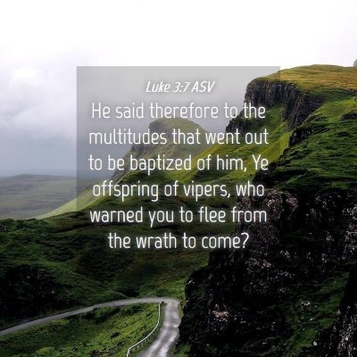 Picture 04 - Luke 3:7 ASV - He said therefore to the multitudes that went out - Bible Verse Picture