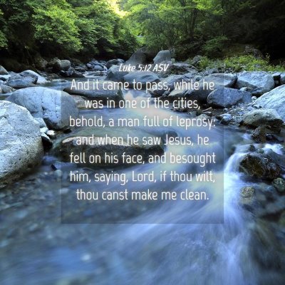 Picture 04 - Luke 5:12 ASV - And it came to pass, while he was in one of the - Bible Verse Picture