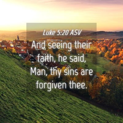 Picture 04 - Luke 5:20 ASV - And seeing their faith, he said, Man, thy sins - Bible Verse Picture