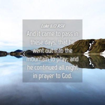 Picture 04 - Luke 6:12 ASV - And it came to pass in these days, that he went - Bible Verse Picture
