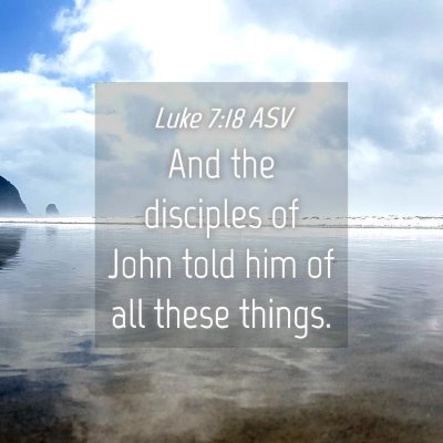 Picture 04 - Luke 7:18 ASV - And the disciples of John told him of all these - Bible Verse Picture