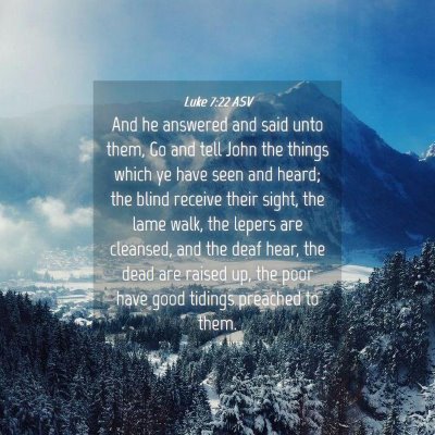Picture 04 - Luke 7:22 ASV - And he answered and said unto them, Go and tell - Bible Verse Picture