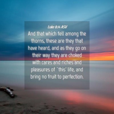 Picture 04 - Luke 8:14 ASV - And that which fell among the thorns, these are - Bible Verse Picture