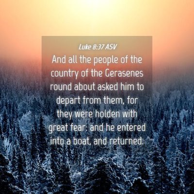 Picture 04 - Luke 8:37 ASV - And all the people of the country of the - Bible Verse Picture