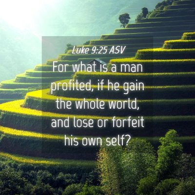 Picture 04 - Luke 9:25 ASV - For what is a man profited, if he gain the whole - Bible Verse Picture
