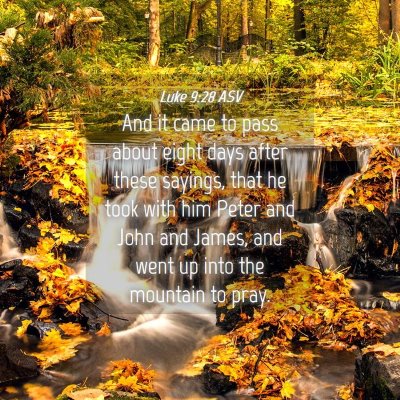 Picture 04 - Luke 9:28 ASV - And it came to pass about eight days after these - Bible Verse Picture