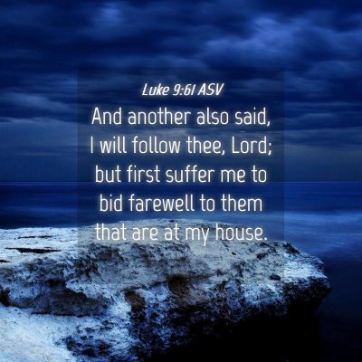 Picture 04 - Luke 9:61 ASV - And another also said, I will follow thee, Lord; - Bible Verse Picture