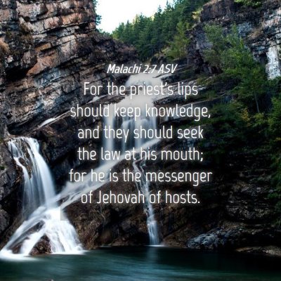 Picture 04 - Malachi 2:7 ASV - For the priest's lips should keep knowledge, and - Bible Verse Picture