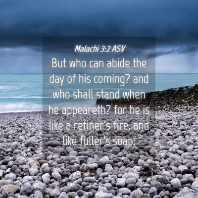 Picture 04 - Malachi 3:2 ASV - But who can abide the day of his coming? and who - Bible Verse Picture