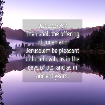 Picture 04 - Malachi 3:4 ASV - Then shall the offering of Judah and Jerusalem be - Bible Verse Picture