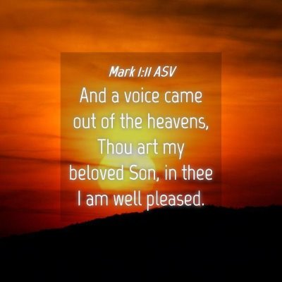Picture 04 - Mark 1:11 ASV - And a voice came out of the heavens, Thou art my - Bible Verse Picture