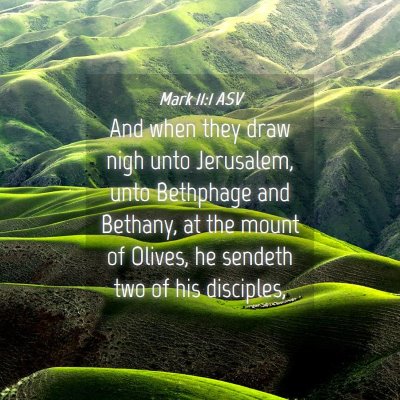 Picture 04 - Mark 11:1 ASV - And when they draw nigh unto Jerusalem, unto - Bible Verse Picture