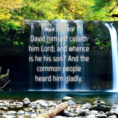 Picture 04 - Mark 12:37 ASV - David himself calleth him Lord; and whence is he - Bible Verse Picture