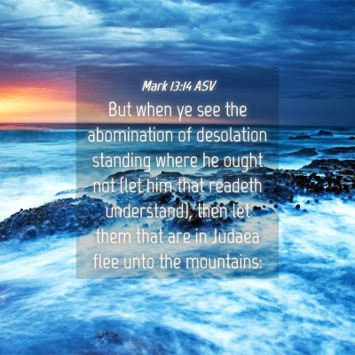 Picture 04 - Mark 13:14 ASV - But when ye see the abomination of desolation - Bible Verse Picture