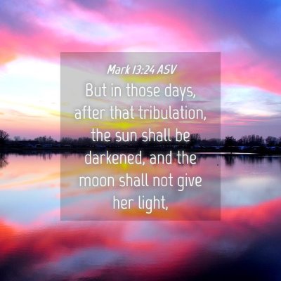 Picture 04 - Mark 13:24 ASV - But in those days, after that tribulation, the - Bible Verse Picture