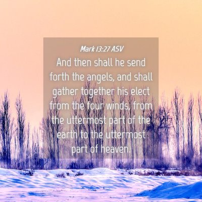 Picture 04 - Mark 13:27 ASV - And then shall he send forth the angels, and - Bible Verse Picture