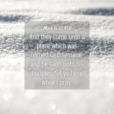 Picture 04 - Mark 14:32 ASV - And they come unto a place which was named - Bible Verse Picture