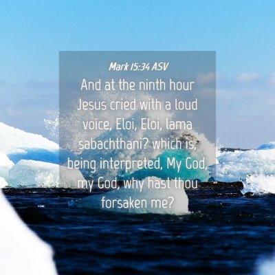 Picture 04 - Mark 15:34 ASV - And at the ninth hour Jesus cried with a loud - Bible Verse Picture