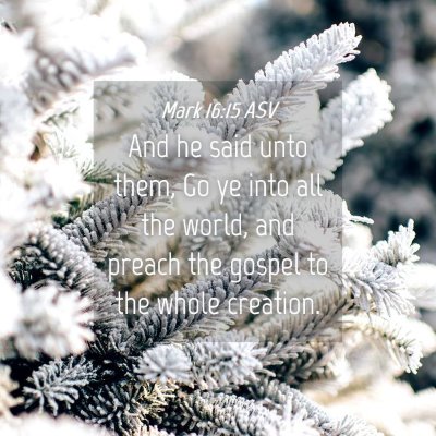 Picture 04 - Mark 16:15 ASV - And he said unto them, Go ye into all the world, - Bible Verse Picture