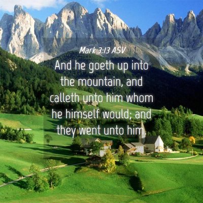 Picture 04 - Mark 3:13 ASV - And he goeth up into the mountain, and calleth - Bible Verse Picture