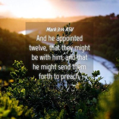 Picture 04 - Mark 3:14 ASV - And he appointed twelve, that they might be with - Bible Verse Picture