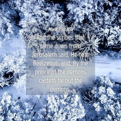 Picture 04 - Mark 3:22 ASV - And the scribes that came down from Jerusalem - Bible Verse Picture