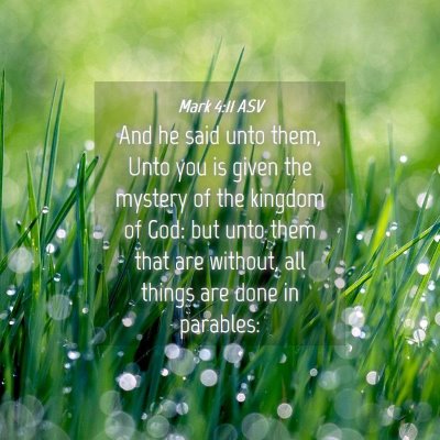 Picture 04 - Mark 4:11 ASV - And he said unto them, Unto you is given the - Bible Verse Picture