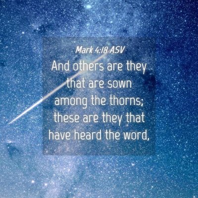 Picture 04 - Mark 4:18 ASV - And others are they that are sown among the - Bible Verse Picture