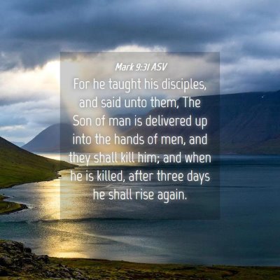 Picture 04 - Mark 9:31 ASV - For he taught his disciples, and said unto them, - Bible Verse Picture