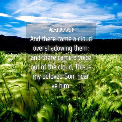 Picture 04 - Mark 9:7 ASV - And there came a cloud overshadowing them: and - Bible Verse Picture