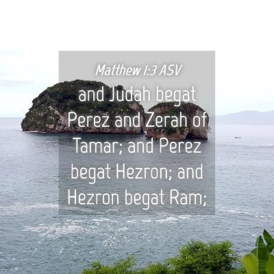 Picture 04 - Matthew 1:3 ASV - and Judah begat Perez and Zerah of Tamar; and - Bible Verse Picture