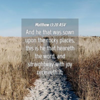 Picture 04 - Matthew 13:20 ASV - And he that was sown upon the rocky places, this - Bible Verse Picture
