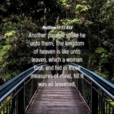 Picture 04 - Matthew 13:33 ASV - Another parable spake he unto them; The kingdom - Bible Verse Picture
