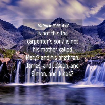 Picture 04 - Matthew 13:55 ASV - Is not this the carpenter's son? is not his - Bible Verse Picture