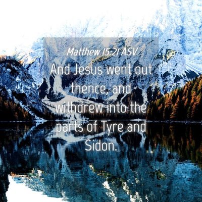 Picture 04 - Matthew 15:21 ASV - And Jesus went out thence, and withdrew into the - Bible Verse Picture