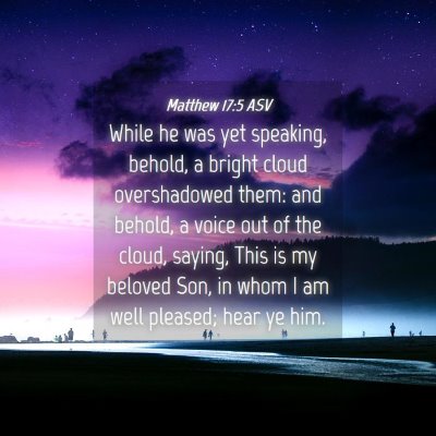 Picture 04 - Matthew 17:5 ASV - While he was yet speaking, behold, a bright cloud - Bible Verse Picture