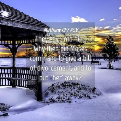 Picture 04 - Matthew 19:7 ASV - They say unto him, Why then did Moses command to - Bible Verse Picture
