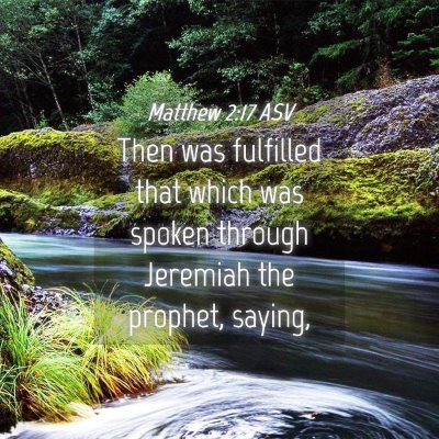 Picture 04 - Matthew 2:17 ASV - Then was fulfilled that which was spoken through - Bible Verse Picture