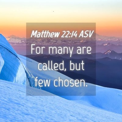 Picture 04 - Matthew 22:14 ASV - For many are called, but few - Bible Verse Picture